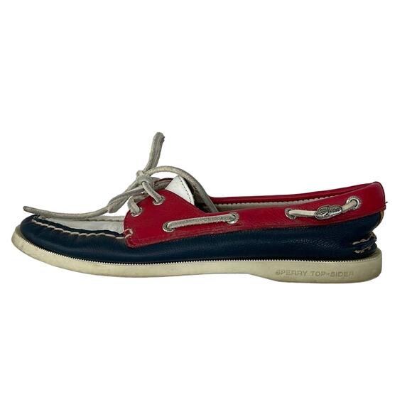 Sperry Top Sider 4th of July Leather Boat Shoes Size 7 - Picture 5 of 12